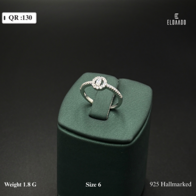 Pure 925 Italian Silver Ring for Women – 1.8 Gram, Size 6 US