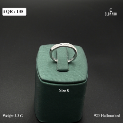 925 Italian Silver Band Ring for Women – 2.3 Gram, Size 8 US