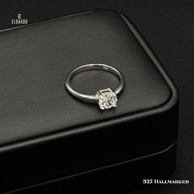 925 Italian Silver Solitaire Designer Ring For Women
