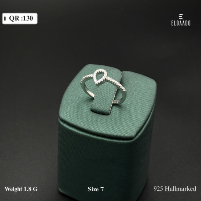 Pure 925 Italian Silver Ring for Women – 1.8 Gram, Size 7 US