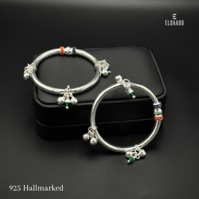 Pure Italian Silver Baby Kada Payal – 26.7 Gram, 4.6 cm, Suitable for 1–2 Years