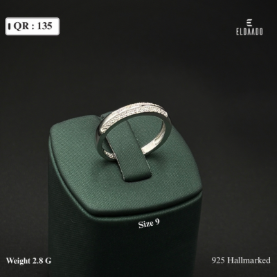 925 Italian Silver Band Ring for Women – 2.9 Gram, Size 9 US