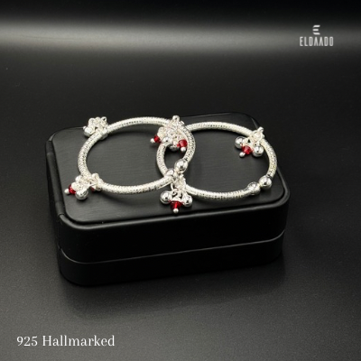 Pure Italian Silver Baby Kada Payal – 18.9 Gram | 4.6 cm Inner Diameter | Suitable for 1–2 Year Babies