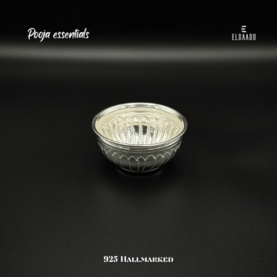 Pure 925 Silver Bowl – Elegant Handcrafted Sterling Silver for Pooja, Gifting & Dining(small size)