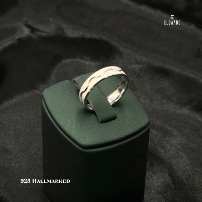 925 Italian Silver Men’s Band Ring – Elegant Daily & Wedding Wear