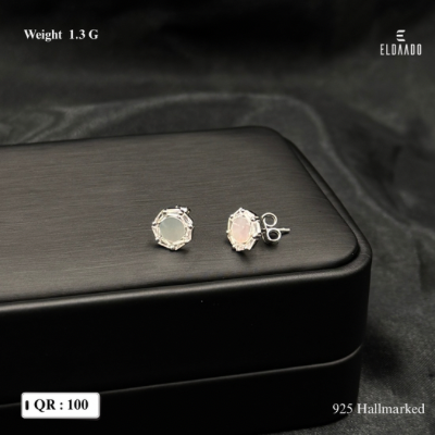 Pure 925 Italian Silver Shine Studs for Women