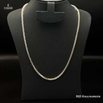 Stylish Men’s 925 Italian Silver Box Chain – 24 Inch