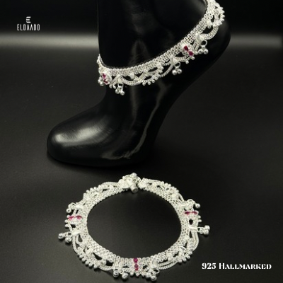 Pure Silver Heavy Anklet for Women – 87.4 Gram, 10. Inch Payal